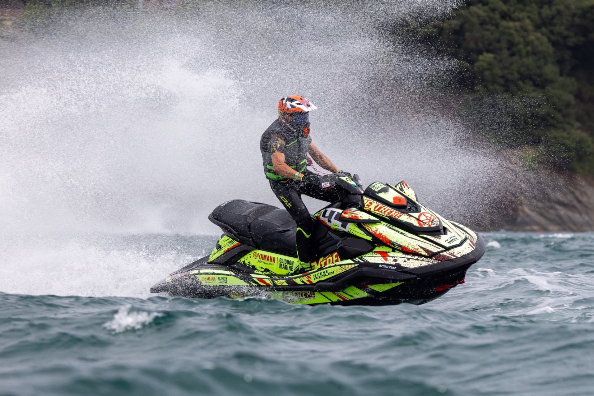 Green and black extreme Yamaha racing sticker kit